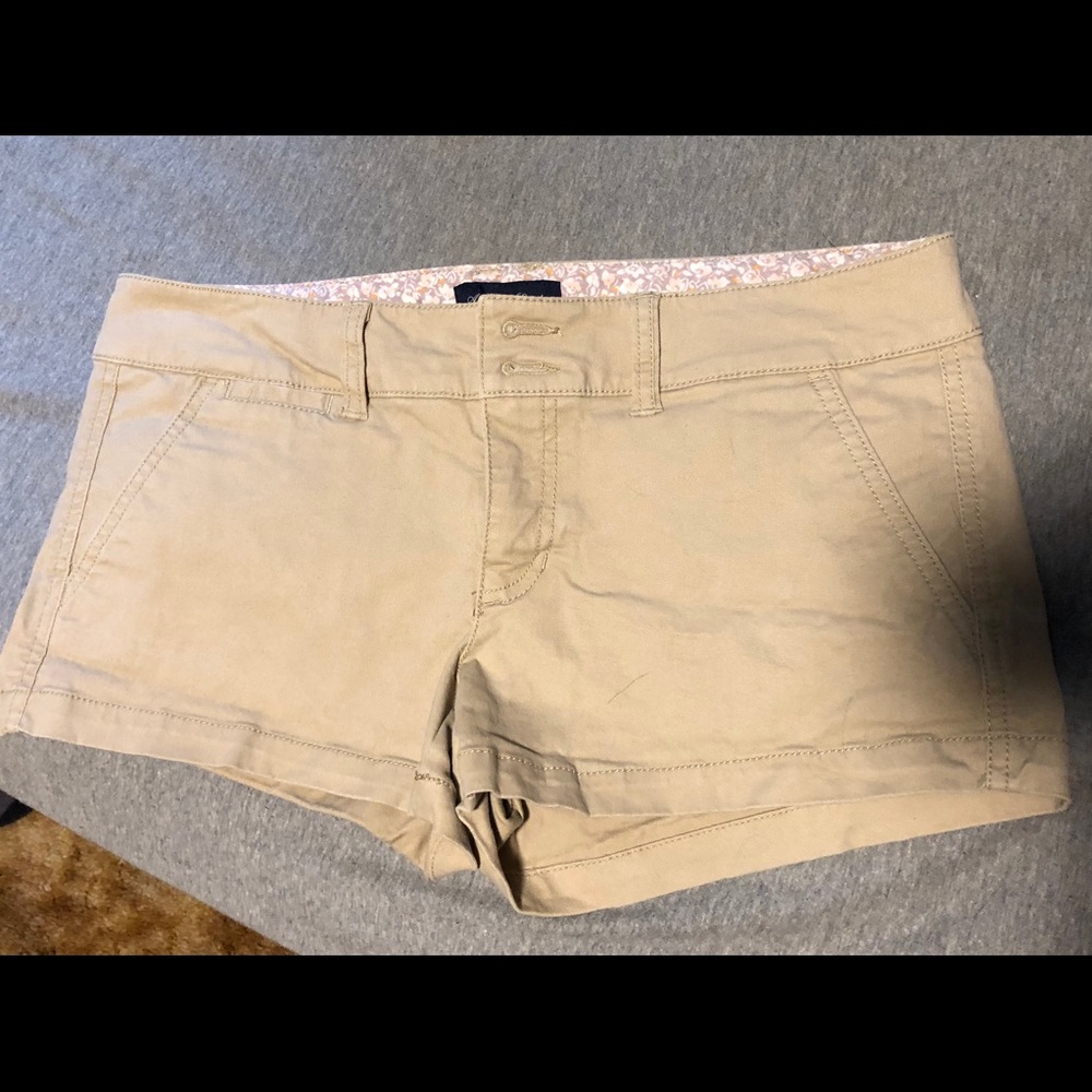 Khaki American Eagle Shorties size 6